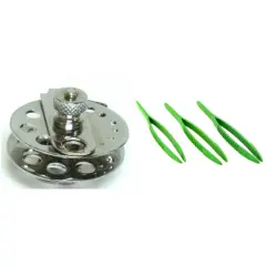 Bead & Pearl Vise Beading Jewelers Repair Tool with 3 Plastic Tweezers