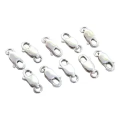 10 Sterling Silver Lobster Claw Clasps Jewelry Findings