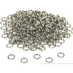 288 Nickel Plated Split Ring Chain Parts Findings 6mm