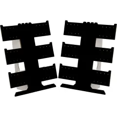 2 BLK Earrings Bracelets Necklace T Bar Jewelry Display