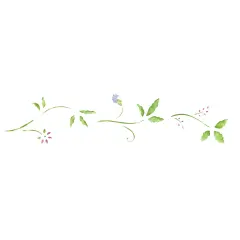 Traditional Floral Wall Stencil Border | 072 by Designer Stencils | Floral Stencils | Reusable Art Craft Stencils for Painting on Walls, Canvas, Wood | Reusable Plastic Paint Stencil for Home Makeover | Easy to Use & Clean Art Stencil