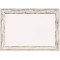 Cork Board, Alexandria White Wash Narrow Wood Frame - Bulletin Board, Organization Board, Pin Board White Cork