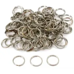 100 Nickel Plated Split Rings 12mm