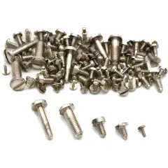 100 Clock Bell Case Screws Nickel Clockmaker Tool Parts