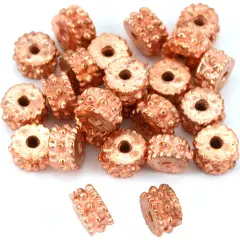 Bali Rondelle Spacer Beads Copper Plated 4mm Approx 25