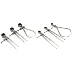 Inside Outside Divider Precision Calipers Small & Large Sets Kit 6 Pcs