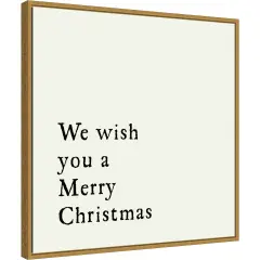 We Wish You by Amanti Art Portfolio Canvas Wall Art Print Framed Gold