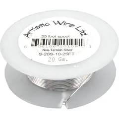 Artistic Wire 20-Gauge Tarnish Resistant Silver Coil Wire, 25-Feet