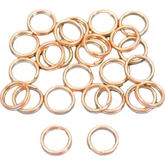 25 14K Gold Filled Split Rings Charms Connectors 6mm