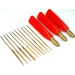 13 Titanium Diamond Coated Needle Files Handles Tools