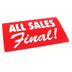 All Sales Final Display Sign Showcase Window Wall Unit