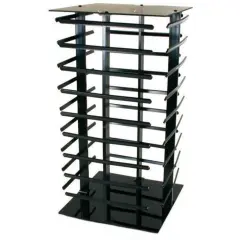 Revolving Rotating Earring Counter Display Stand 4 Sided Black