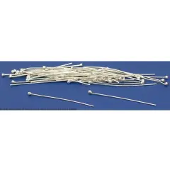 Sterling Silver Head Pins 25 Gauge 1 1/4" 48pc