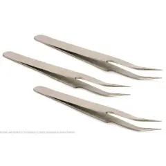 3 Tweezers Stringing Beading Watch Stainless Steel Tool