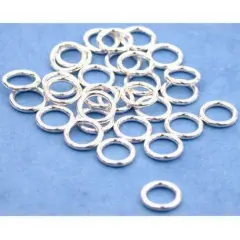 30 Jump Rings Closed Sterling Silver Jewelry 19 Ga 6mm