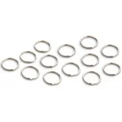 12 Split Rings Key Chain Connectors Steel Parts 24mm