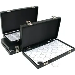 72 Gem Jars White Display Tray Gemstone Travel Case