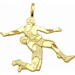 14K Gold Wrestlers Charm Wrestling DC Jewelry 24.5mm
