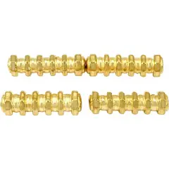 15g Bali Octagon Tube Beads Gold Plt 23mm Approx 4