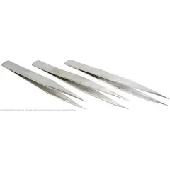 3 AA Watchmakers Tweezers Stainless Steel Anti Magnetic