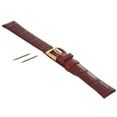 Alligator Grain Watchband Brown Band 18mm