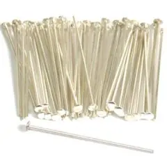 60 Head Pins Hat Stick Pin Sterling Part 22 Gauge