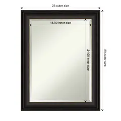 Beveled Bathroom Wall Mirror, Trio Oil Rubbed Bronze Frame
