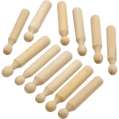 12 Wood Round Dapping Punches Solid Hardwood