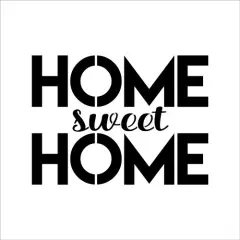 Home Sweet Home Embossing 12 x 12 Stencil | FS047 by Designer Stencils | Word & Phrase Stencils | Reusable Stencils for Painting on Wood, Wall, Tile, Canvas, Paper, Fabric, Furniture, Floor | Reusable Stencil for Home Makeover | Easy to Use & Clean