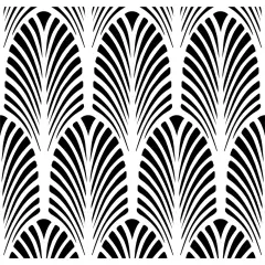 Art Deco Fan All Over Embossing 12 x 12 Stencil | FS039 by Designer Stencils | Reusable Stencils for Painting |
