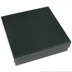 25 Black Pinstripe Cotton Filled Jewelry Gift Box 3.5"x3.5"x1"