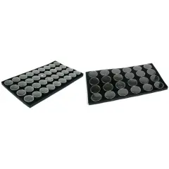 36 & 24 Gem Jar Gemstone Jewelry Storage Display Tray Foam Inserts Kit 2 Pcs