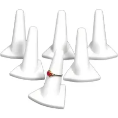 6 Emerald Ring Display Fingers Rubber Stand Showcase