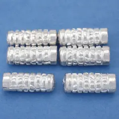 15g Bali Tube Beads Silver Plt Cylinder 15.5mm Approx 6