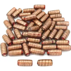 Copper Tube Glass Beads Jewelry Beading 24mm Approx 50
