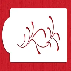 Swirl Cake Stencil | C046 by Designer Stencils | Cake Decorating Tools | Baking Stencils for Royal Icing, Airbrush, Dusting Powder | Reusable Plastic Food Grade Stencil for Cakes | Easy to Use & Clean Cake Stencil