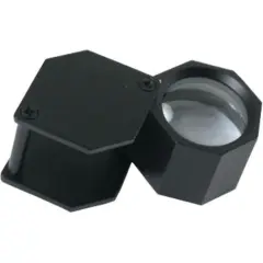 10x Black Hexagon Jewelers Loupe Opti Eye Tool 16mm