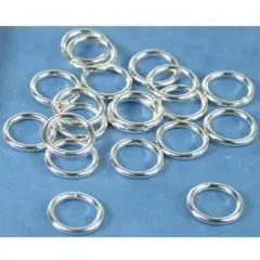 20 Jump Rings Closed Sterling Silver Jewelry 18 Ga 8mm