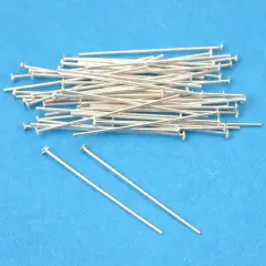 50 Sterling Silver Headpins Head Pins 26 ga. 3/4 Inch