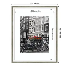 Lucie Wood Picture Frame Lucie Silver White