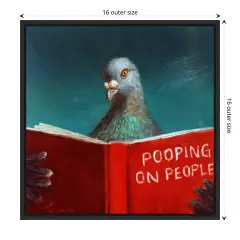 Pigeon on People by Lucia Heffernan Canvas Art Framed