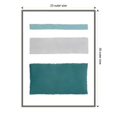 Painted Weaving IV Blue Green by Piper Rhue Canvas Wall Art Print Framed