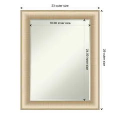 Petite Bevel Wall Mirror, Elegant Frame Elegant Brushed Honey