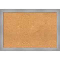 Cork Board, Flair Frame - Bulletin Board, Organization Board, Pin Board Flair Polished Nickel
