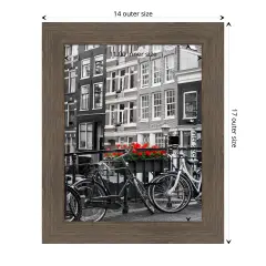 Hardwood Narrow Wood Picture Frame Hardwood Mocha