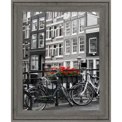 Amanti Art Regis Barnwood Grey Narrow Wood Picture Frame Regis Grey