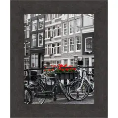 Amanti Art Rustic Plank Narrow Picture Frame Plank Espresso