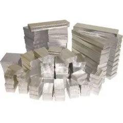 100 Silver Jewelry Display Cotton Gift Storage Boxes