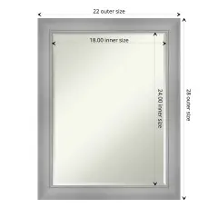 Petite Bevel Wall Mirror, Flair Frame Flair Polished Nickel