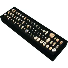 21 Slot Black Velvet Bangle Bracelet Large Display New